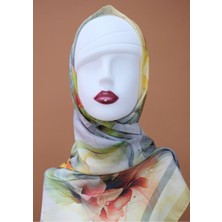 Sinem Picasso Digital Relax Soft Şal Sarı