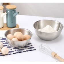 Morponi 2'li Paslanmaz Çelik Inox Karıştırma  Kabı  1800-3300 ml  23-27 cm