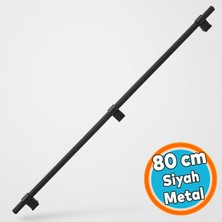 Nzb Metal Kulp 800 mm Tırtıklı Desen Mobilya Çekmece Mutfak Dolabı Dolap Kulpları Kulbu Siyah 80 cm