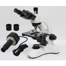 Ece Opto-Edu Dijital Mikroskop Trinoküler 2000X Büyütmeli Biyoloji Mikroskobu ve 5.0mp Mikroskop Kamerası USB Bağlantılı Alüminyum Bavulda