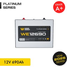 WERER ENERGY 12V 690Ah LiFePO4 Platinum Series Bluetooth'lu Lityum Demir Fosfat Akü