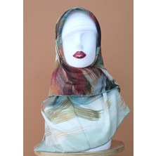 Sinem Monalisa Hibrit Dijital Natural Eşarp Kahverengi