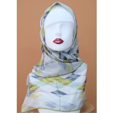 Sinem Monalisa Eldikişli Digital Bambu Eşarp Yeşil