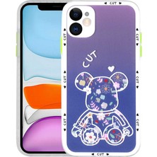iPhone 11 Kılıf Kamera Korumalı Desenli Sert Sbt Hess Kapak-No3