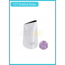 PremiumPort Gül Desenli Paslanmaz Krema Torbası Ucu, Büyük Boy Pasta Süsleme Aparatı