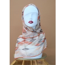 Sinem Monalisa Eldikişli Digital Bambu Eşarp Oranj