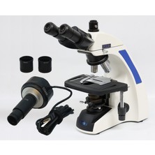 Ece Opto-Edu Dijital Mikroskop Laboratuvar Araştırma Mikroskobu Trinoküler 2000X Yüksek Kontrastlı Infinity Plan Optik Sistem ve 5.0mp Mikroskop Kamerası USB Bağlantılı Alüminyum Bavulda