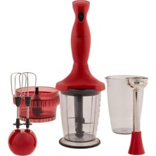 Allians Retro Kırmızı Maximix Blender Seti, Şık ve Fonksiyonel Tasarım