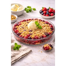 PremiumPort Şık Yuvarlak Tepsi Borcam 26CM, Dayanıklı ve Kullanışlı Mutfak Gereci