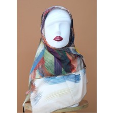 Sinem Monalisa Hibrit Dijital Natural Eşarp Bal Köpüğü