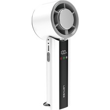 Lenyes LHF16 Dijital LED Göstergeli Buz Kompresli Portatif Soğutucu El Fanı Beyaz