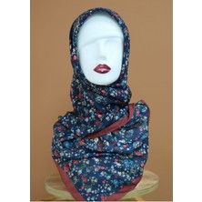Sinem Monalisa Dijital Dubai Kaşmir Eşarp Bordo