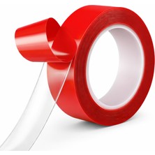 Badem10 (1 Adet) Çift Taraflı Iz Bırakmayan Şeffaf Akrilik Bant Çivi Gerektirmeyen Güçlü Yapıştırıcı Bant