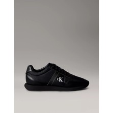 Calvin Klein Erkek Orta Kalınlıkta Rahat Taban Bağcıklı Düz Siyah Sneaker YM0YM01400-0GJ