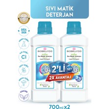 BioBellinda Doğal Konsantre Doğal Sıvı Matik Deterjan 700 ml (2 Li Set)