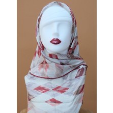 Sinem Monalisa Eldikişli Digital Bambu Eşarp Bordo