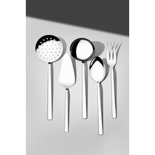 PremiumPort Dalyan Sade 5 Parça Paslanmaz Çelik Servis Takımı, Şıklık ve Dayanıklılık