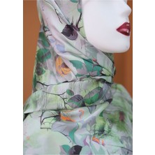 Sinem Picasso Digital Relax Soft Şal Haki