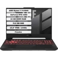 Asus Tuf Gaming A15 FA507NUR-LP167 Ryzen 7 7435HS 16 GB 512 GB SSD RTX4050 15.6" Full Hd Gaming Laptop - Outlet