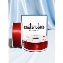 İstanbul Filament Istanbul Filament 3D Baskı Pla Filament Transparan Kırmızı 1 kg Ø 1,75MM ± 0,05 mm Bambu Lab Uyumlu