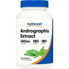 Nutricost Andrographis Extract (Özelsporcugıdaların'dan !!) 450MG 180 Vege Capsul.abd Menşei.