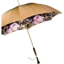 Pasotti Lüks Vintage Şemsiye, Çift Katmanlı Kumaş Manuel Açma - %100 Polyester - Swarovski® Kristalli Sap Uzunluk: 93 cm - Çap: 102 cm