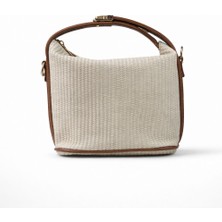 Holly Krem Hasır El ve Çapraz Çanta