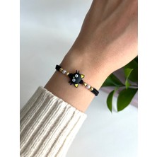 Fynbos Sevimli Kedi Figürlü Incili Çocuk Bileklik