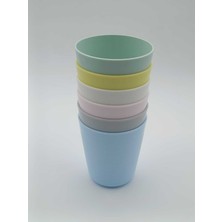 PremiumPort Pastel Tonlar 6'lı Kalas Bardak Seti, 230 Ml, Şık ve Kullanışlı Tasarım