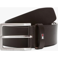 Tommy Hilfiger Erkek Metal Tokalı Ayarlanabilir Deri Kahverengi Kemer AM0AM13175-0HD