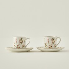 PremiumPort Şık Porselen 2'li Kahve Fincanı Seti, 90 Cc, Zarif ve Dayanıklı Tasarım