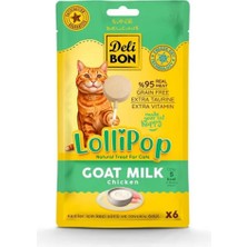 Delibon Keçi Sütlü Lolipop Kedi Ödül Maması 6lı