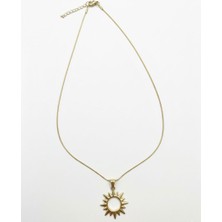 Suzi Shine Güneş Gold Çelik Kolye