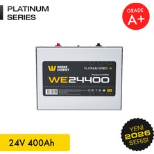 WERER ENERGY 24V 400Ah LiFePO4 Platinum Series Bluetooth'lu Lityum Demir Fosfat Akü