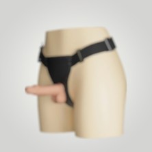 Xshopum 19,4 cm Belden Bağlamalı Içi Dolu Titreşimli Strapon Dildo