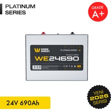 WERER ENERGY 24V 690Ah LiFePO4 Platinum Series Bluetooth'lu Lityum Demir Fosfat Akü