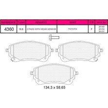 Qcb Fren Balata Ikazlı On Toyota Corolla (_E21_) 1.8 Hybrid 2019- / Corolla (_E21_) 1.6 Vvt-I 2019-