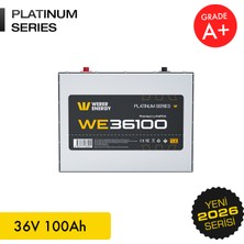 WERER ENERGY 36V 100Ah LiFePO4 Platinum Series Bluetooth'lu Lityum Demir Fosfat Akü
