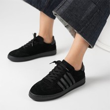 Ametist Elio Siyah Süet Kadın Sneaker – Gerçek Deri, Yeni Sezon Sonbaharkış