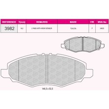 Qcb Fren Balata On Ikazlı Toyota Hı-Lux Pıck Up 2.5 D 1983-2005 / 2.5 D-4d 1983-2005 / Land Cruıser (_J7_) 2.4i 1984-1996 / Land Cruıser 90 (_J9_) 3.0 Td 1996-2002/ 3.0 D 1996-2002/ 3.0 D-4d 1996-2002
