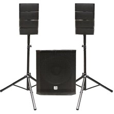 Ett Shile PRZZ15A 500W Rms Aktif Line Array Ses Sistemi 15" Subwoofer 8x4" Uydu Hoparlör Takımı, Blueto