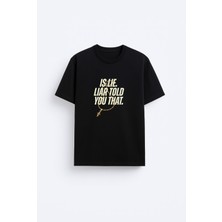 Shain Heated Rivalry Dizi Baskılı Bisiklet Yaka Siyah Tişört T-Shirt
