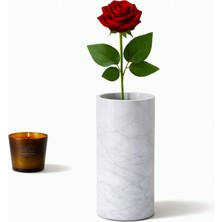 Madame Nazar Üstün Kalite Gerçekçi Gül Yapay Çiçek–1 Dal- 45 cm Kırmızı Solmaz, Vazo ve Salon Dekoru