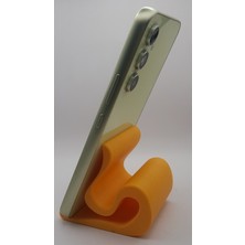 Dekoratif Dalgalı Tasarım Masaüstü Telefon ve Tablet Tutucu Stand - 11 Inç Uyumlu Estetik Ofis Aksesuarı