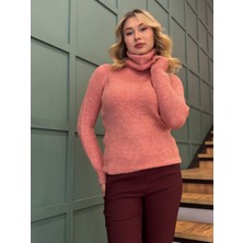 Stamina Kadın Reglan Kol Örme Boğazlı Kazak