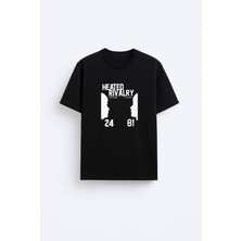 Shain Heated Rivalry Dizi Baskılı Bisiklet Yaka Siyah Tişört T-Shirt