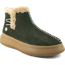 Mammamia 1540 Hakiki Deri Günlük Kadın Bot-Haki