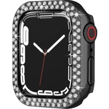 Lunira  Apple Watch 42MM Taşlı Kasa - Siyah 7577