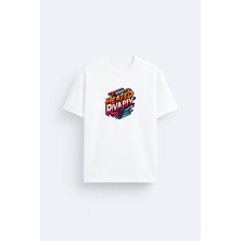 Shain Heated Rivalry Dizi Baskılı Bisiklet Yaka Beyaz Tişört T-Shirt