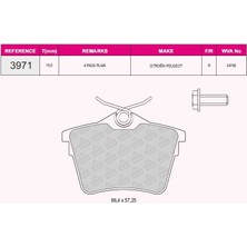 Qcb Fren Balata Arka Peugeot Partner 1.6 Hdı 2008-/ 308 (4A,4C) 1.4 Hdı 2007-2013/ 1.6 Hdı 2007-2013/ 1.6 Vtı 2007-2013 / Cıtroen Berlıngo 1.6 Hdı 2008-